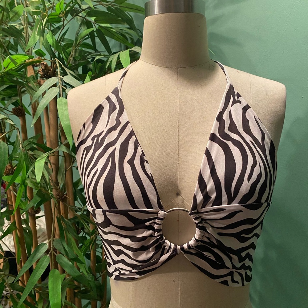 PrettyLittleThing Monochrome Zebra Headband